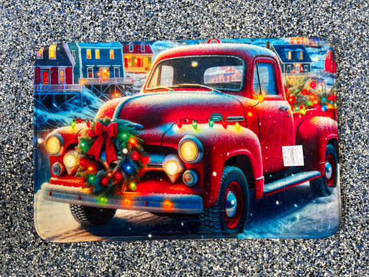 Christmas Truck Bathroom Mat