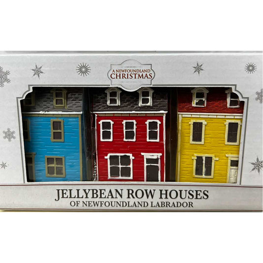 Jellybean Row Houses Ornaments - 3 Pack